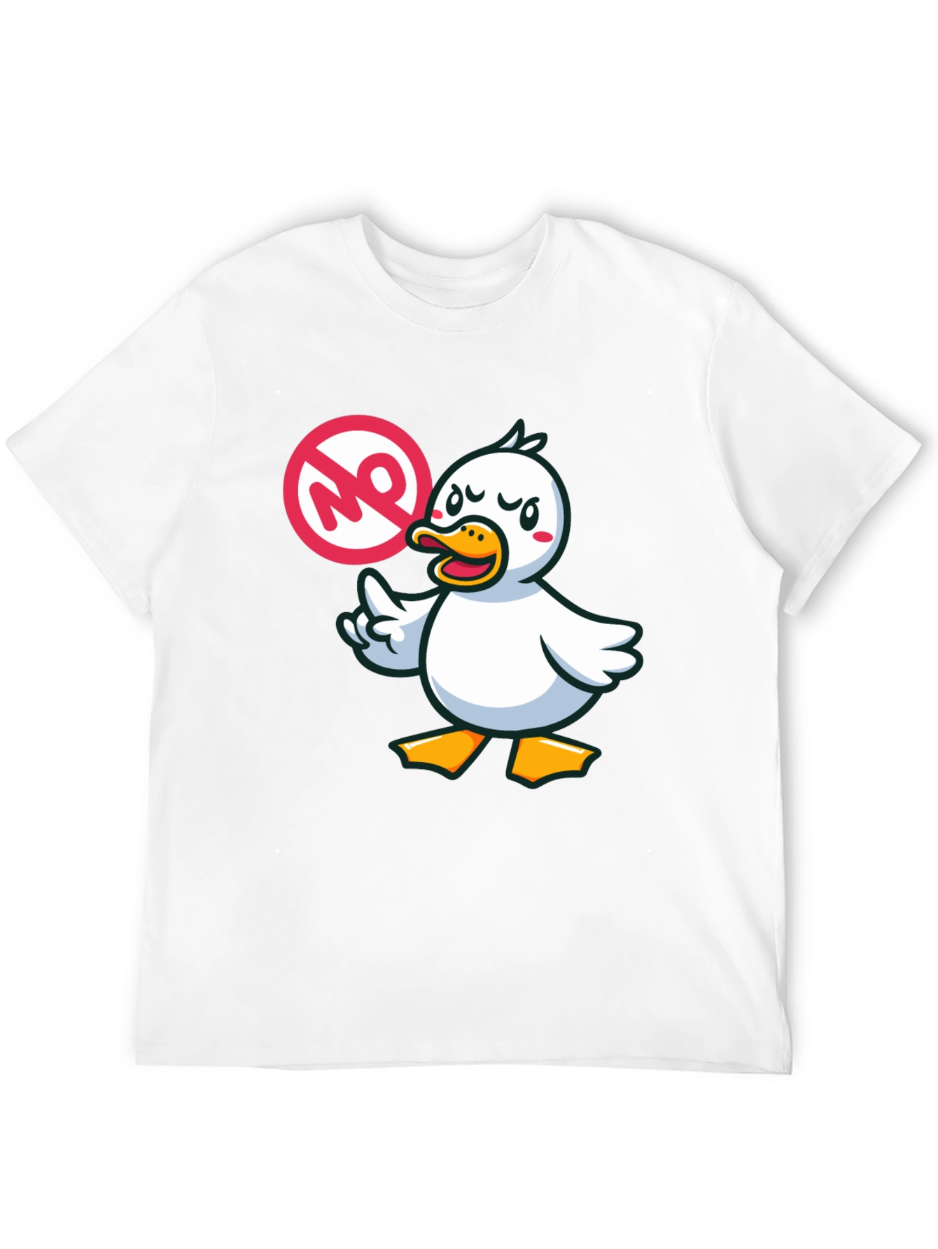 No Duck Zone Graphic Tee - Black Cotton Shirt