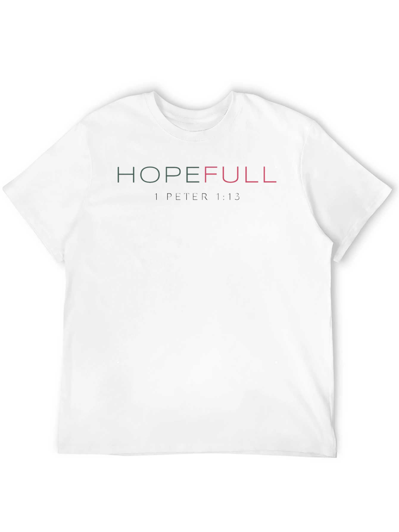 Hopefull 1 Peter 1:13 T-Shirt Christian Black