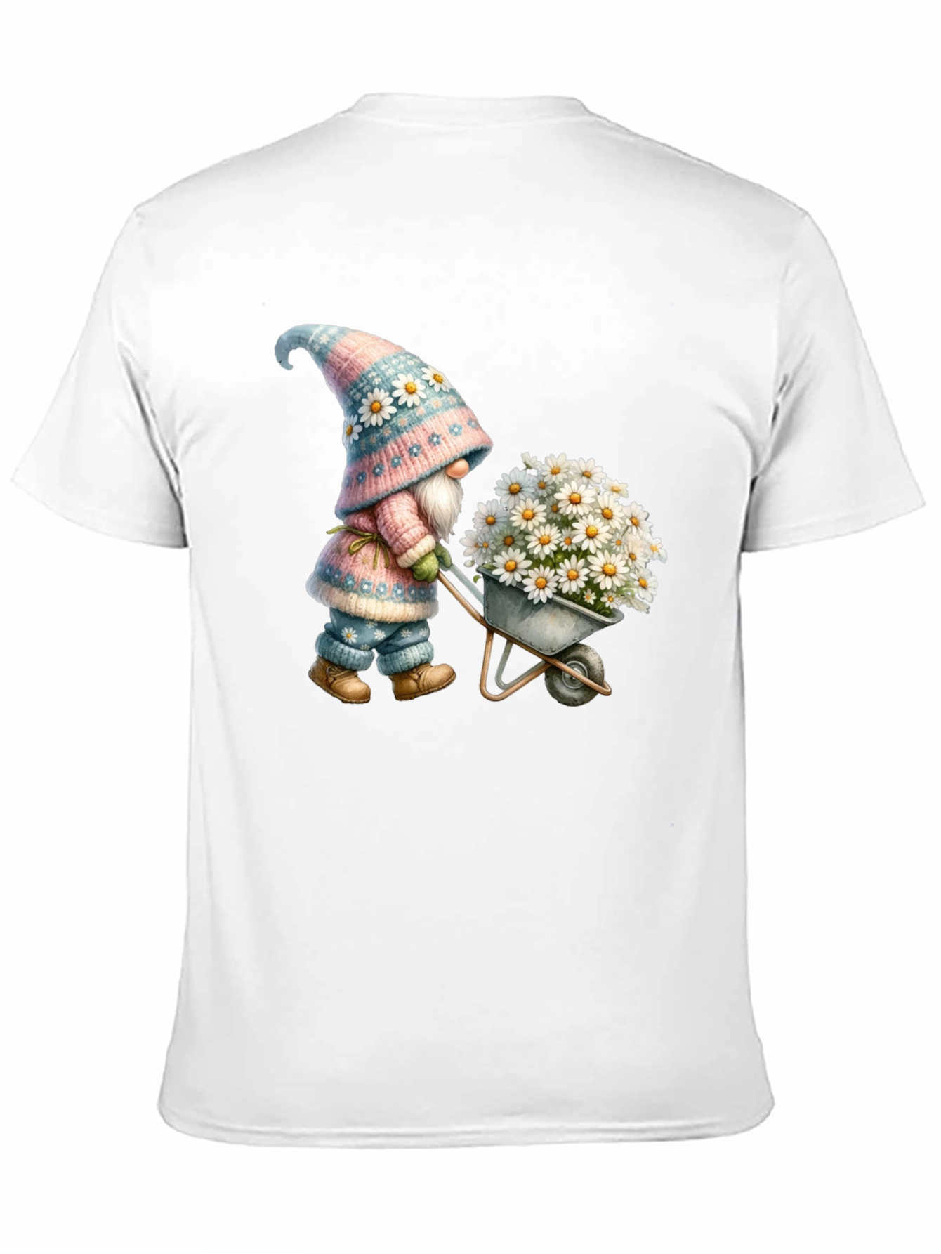 Gnome with Flowers Graphic T-Shirt