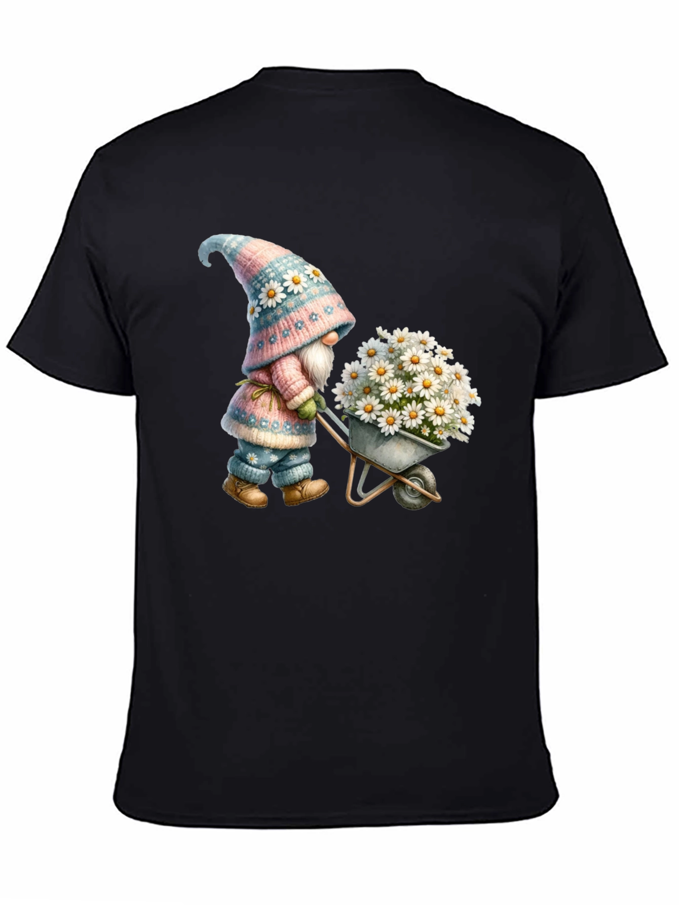 Gnome with Flowers Graphic T-Shirt
