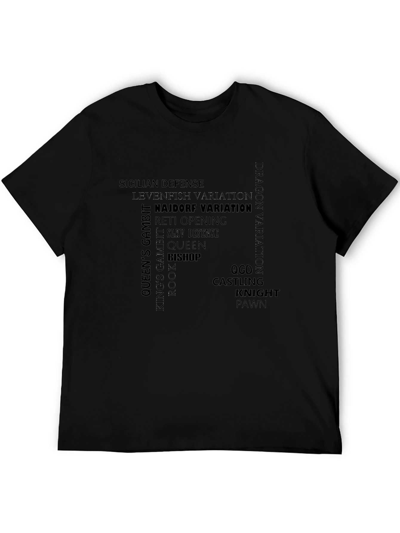 Chess Openings Word Art T-Shirt