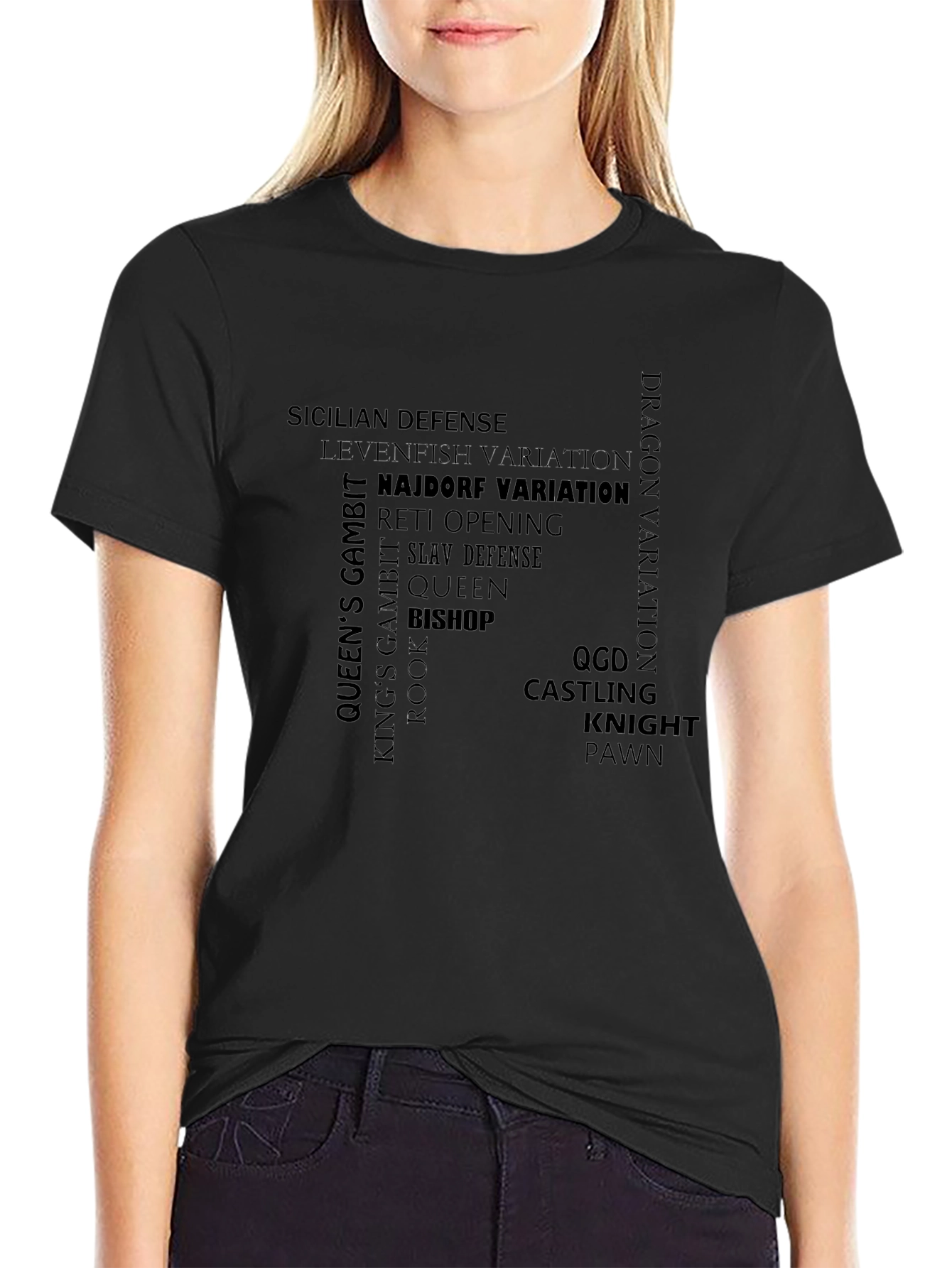 Chess Openings Word Art T-Shirt