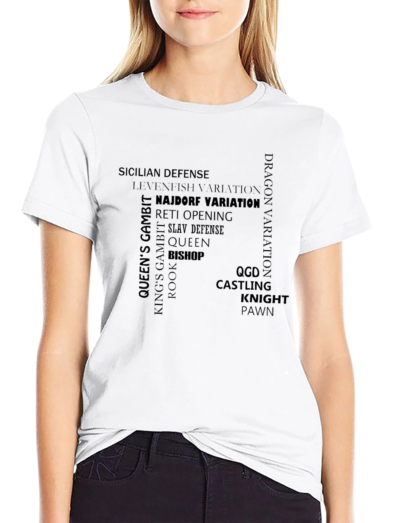 Chess Openings Word Art T-Shirt