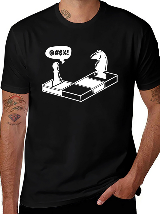 Chess Piece T-Shirt - Knight vs Pawn - Funny Graphic Tee