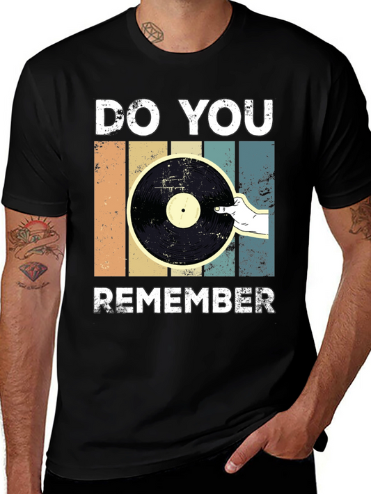 Retro Vinyl Record Do You Remember Graphic Tee