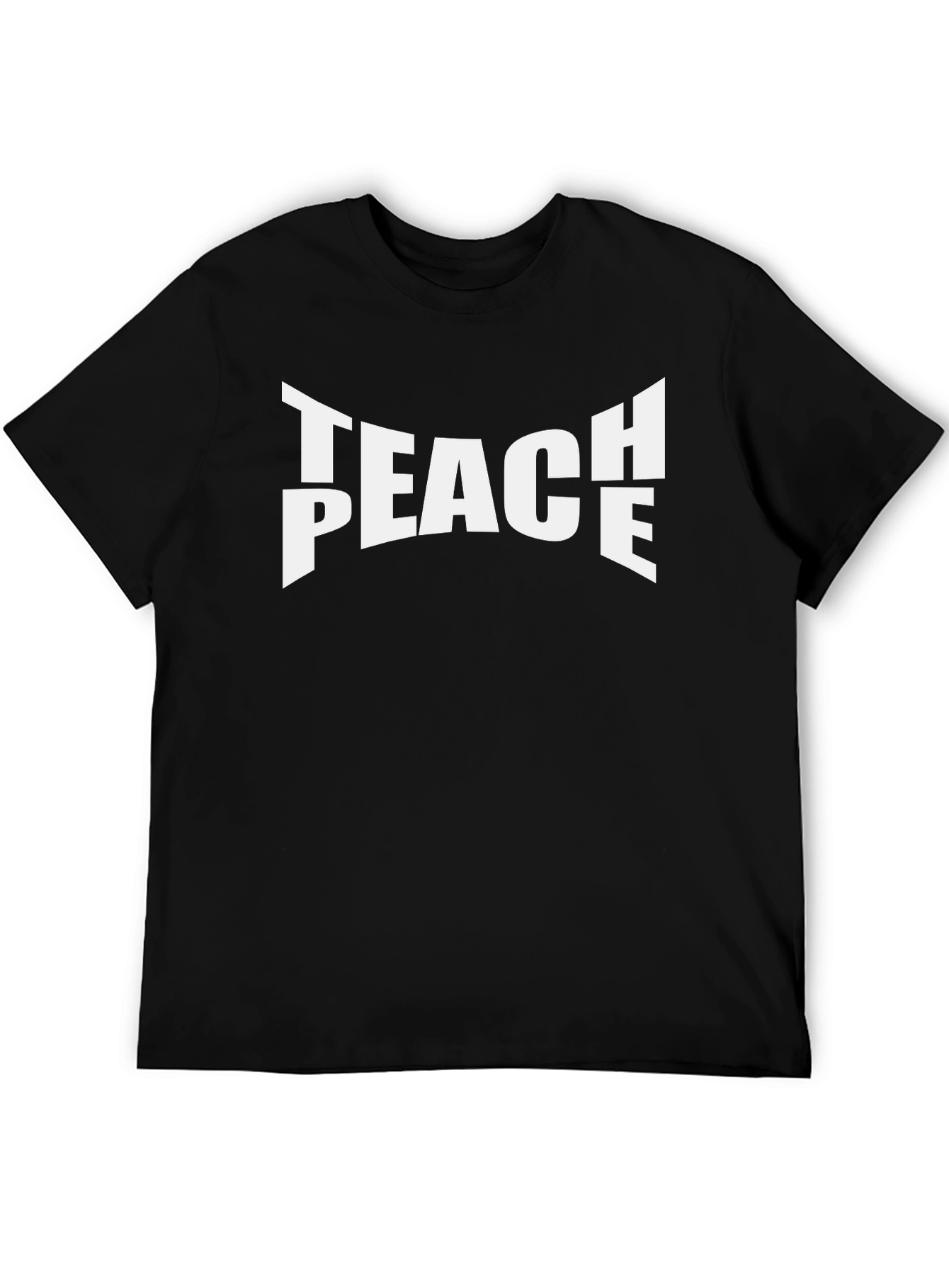 Teach Peace Graphic T-Shirt - Black Cotton Tee