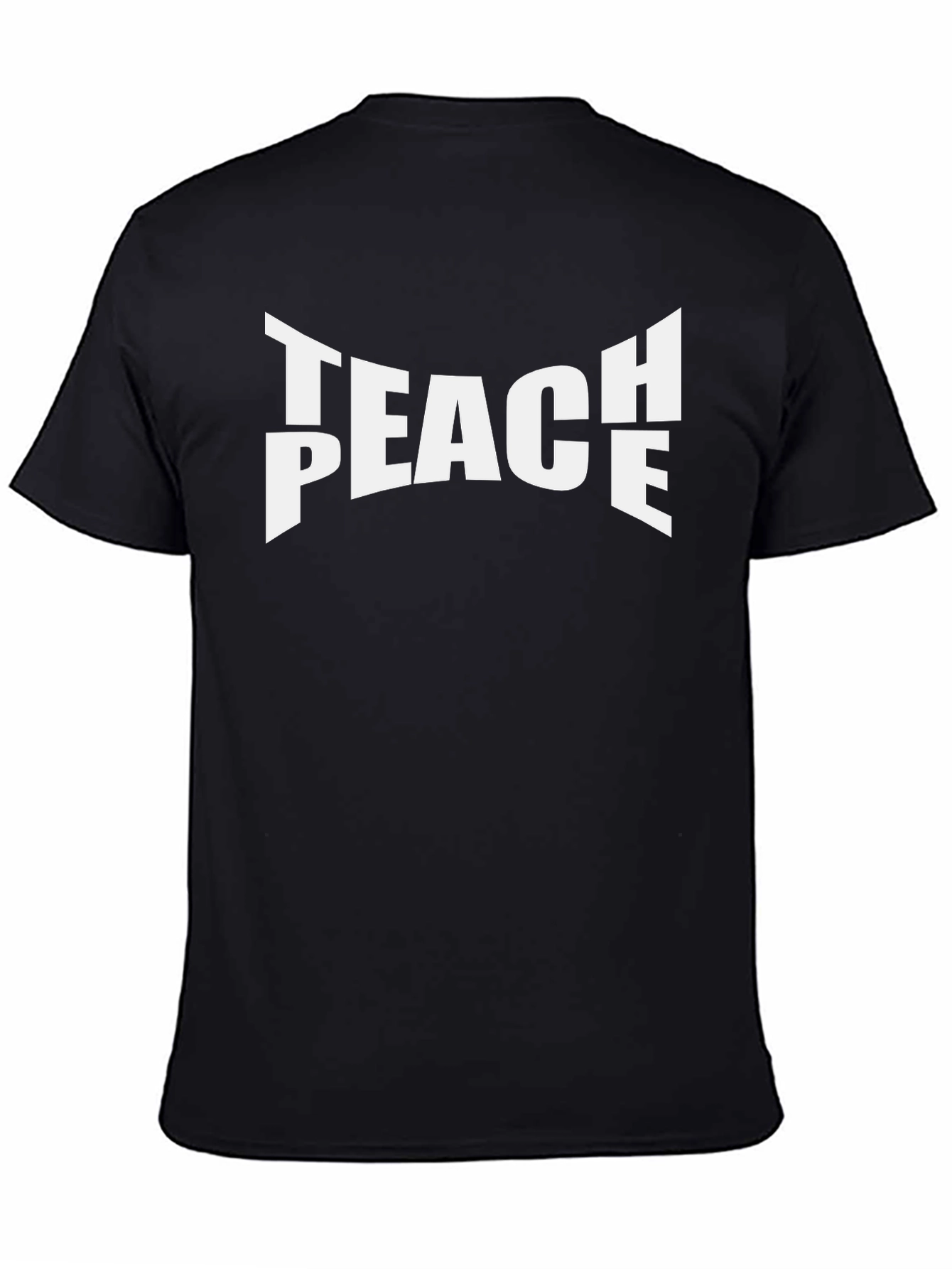 Teach Peace Graphic T-Shirt - Black Cotton Tee