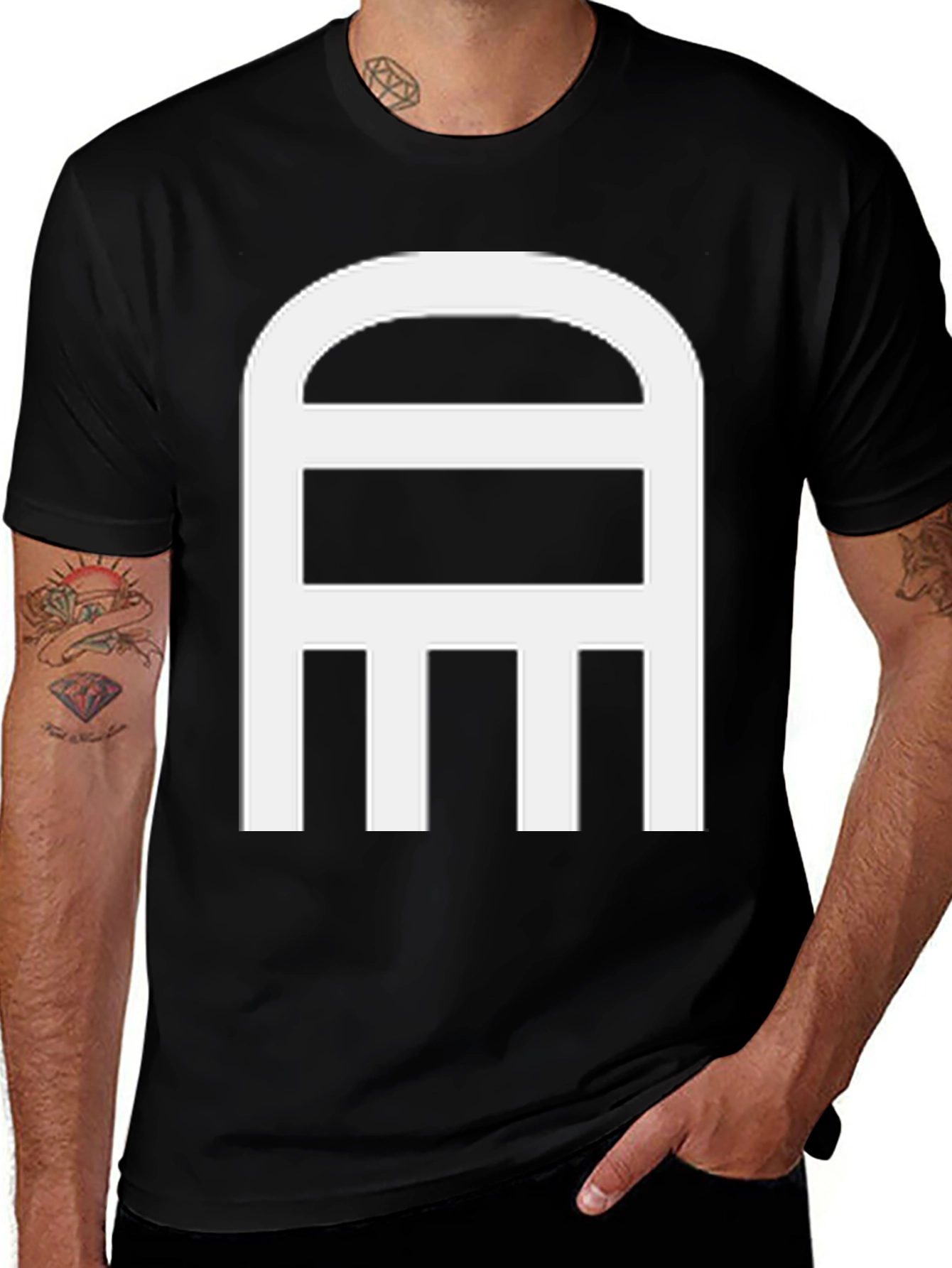 Adinkra Symbol T-Shirt - Black